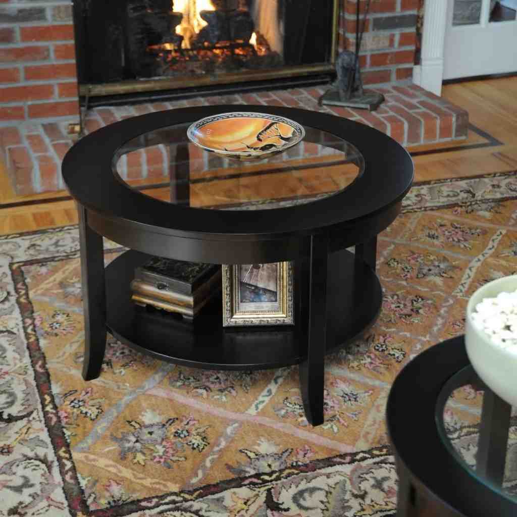 Round Side Table With Glass Top