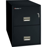 Black 2 Drawer File Cabinet