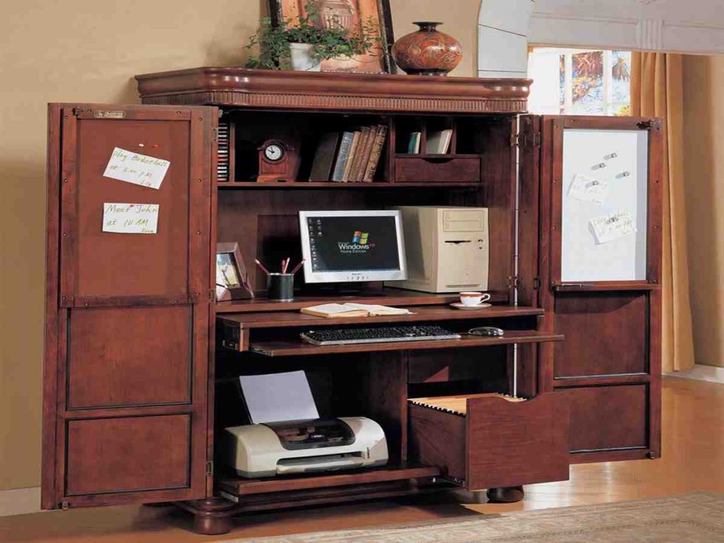 Corner Armoire Computer Desk