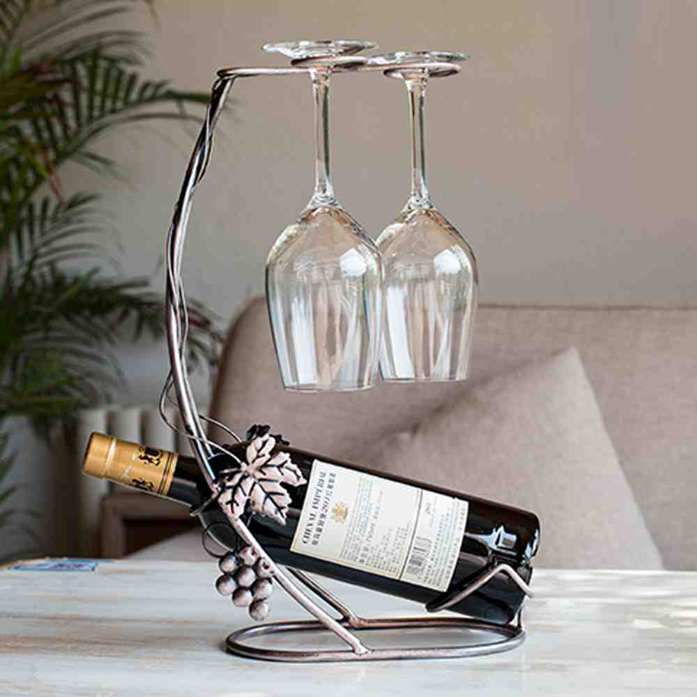 Wine Bottle And Glass Rack