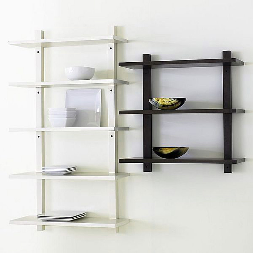 Black Wood Wall Shelves