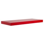 Red Floating Shelves