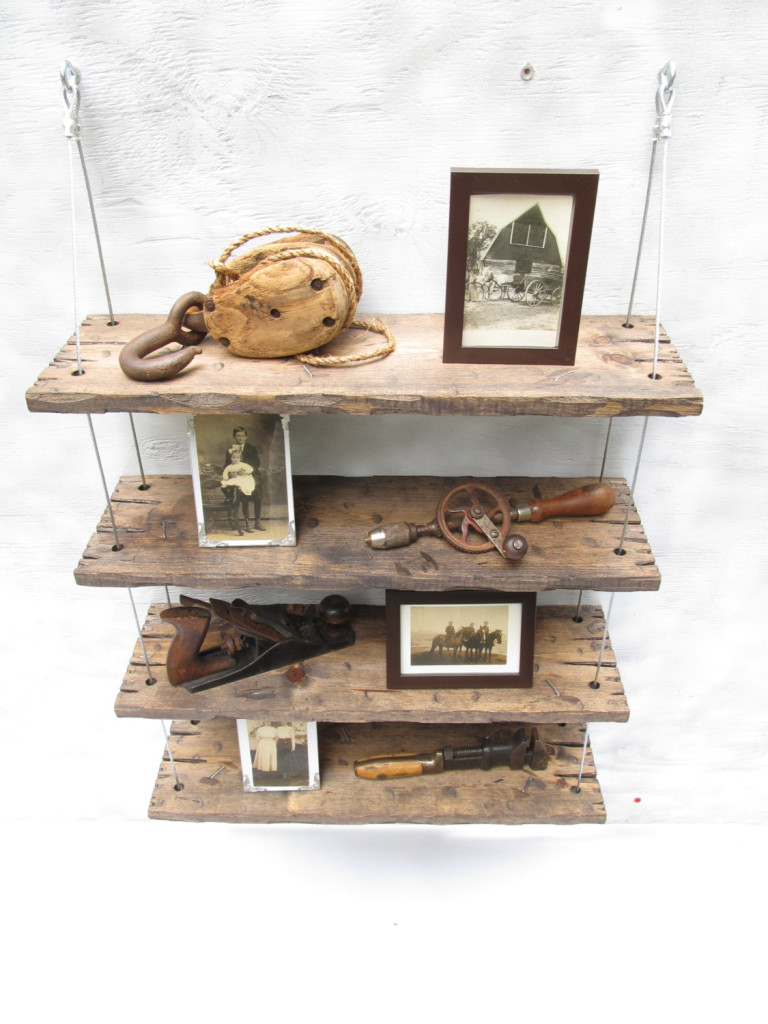 Rustic Wood Wall Shelves