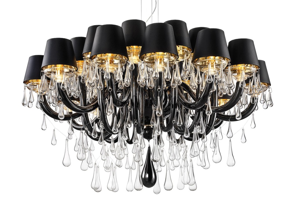 Large Black Chandelier