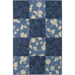 Blue Floral Area Rug