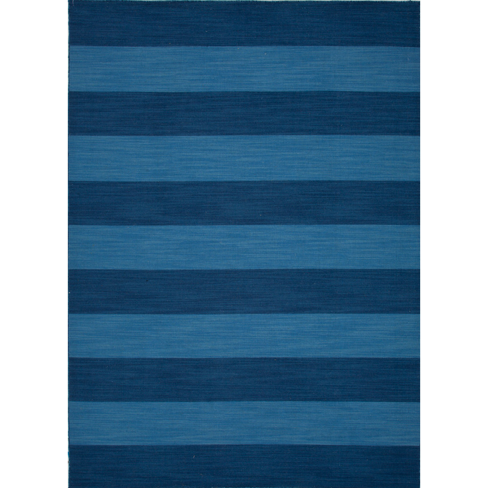 Blue Striped Area Rug