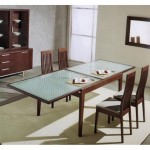 Extendable Glass Top Dining Table