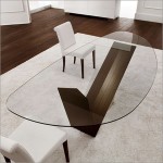 Oval Glass Top Dining Table