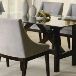 Rectangle Glass Top Dining Table