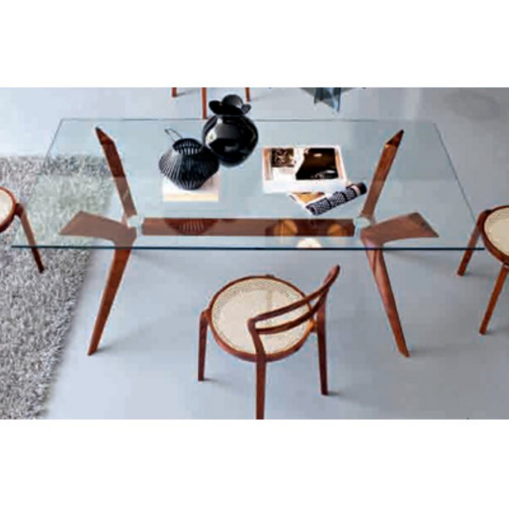 Square Glass Top Dining Table