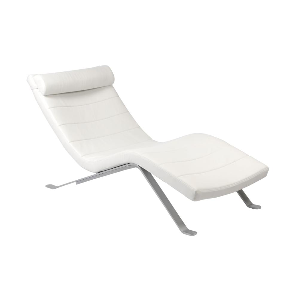 White Chaise Lounge Chair