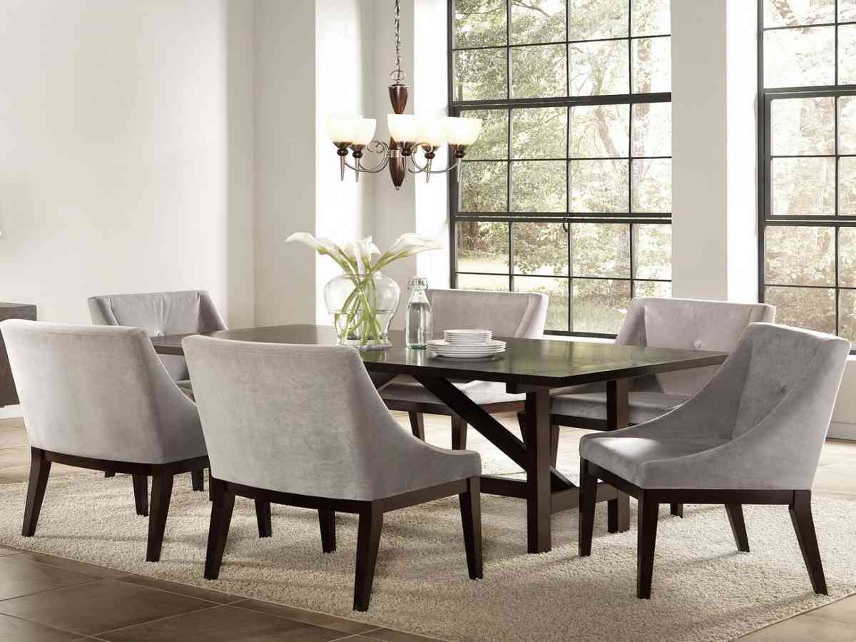 metal upholstered dining room chair