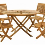 Wood Folding Table And Chairs Set