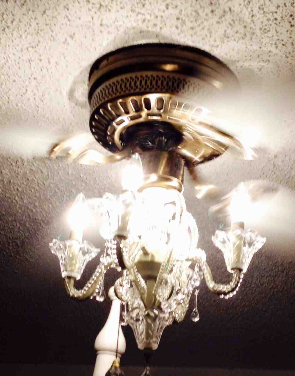 Ceiling Fan with Chandelier Light Kit