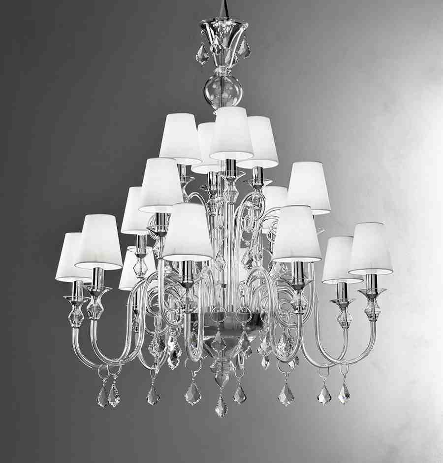Chandelier with Lamp Shades
