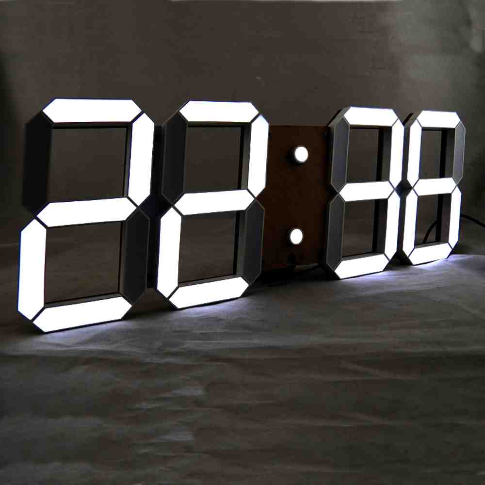 clock digital led modern 3d decor huge clocks remote control creative tv watches
