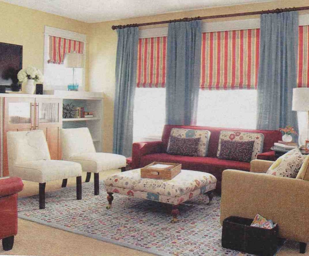Living Room Country Curtains Decor Ideas