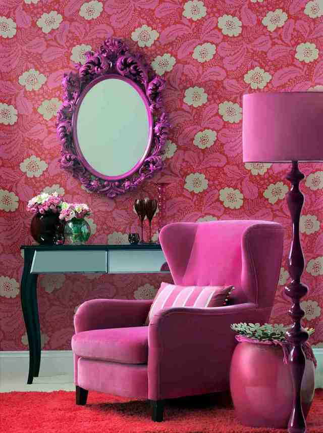 Pink Living Room Chair Decor Ideas