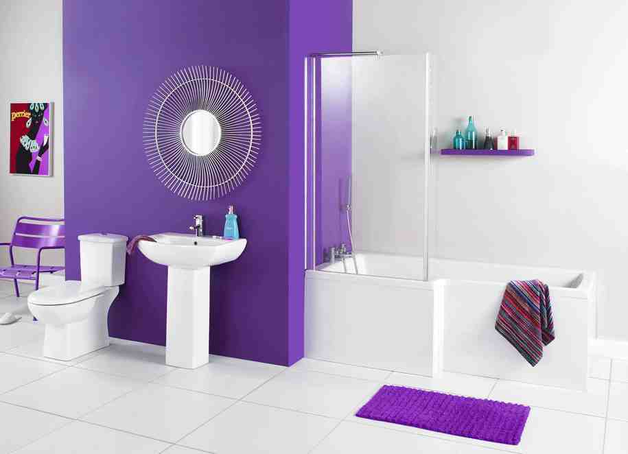 Purple Bathroom Wall Decor