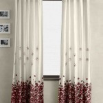 Red and White Curtains for Living Room