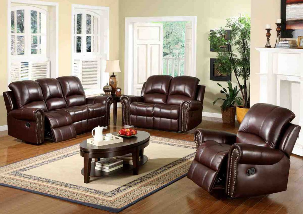 leather living room set