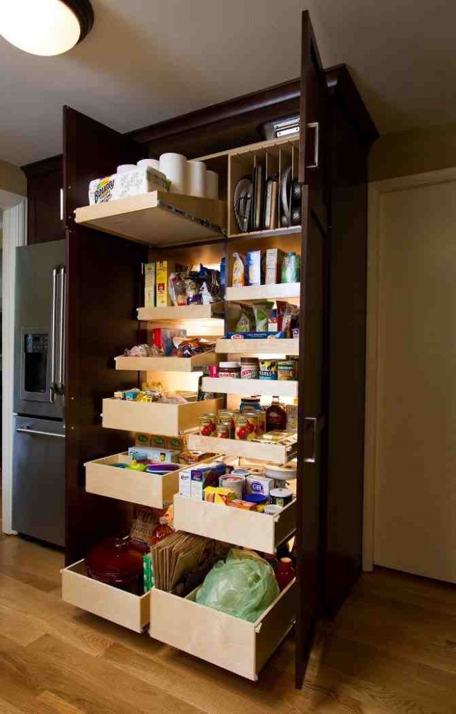 Kitchen Pantry Cabinet with Pull Out Shelves