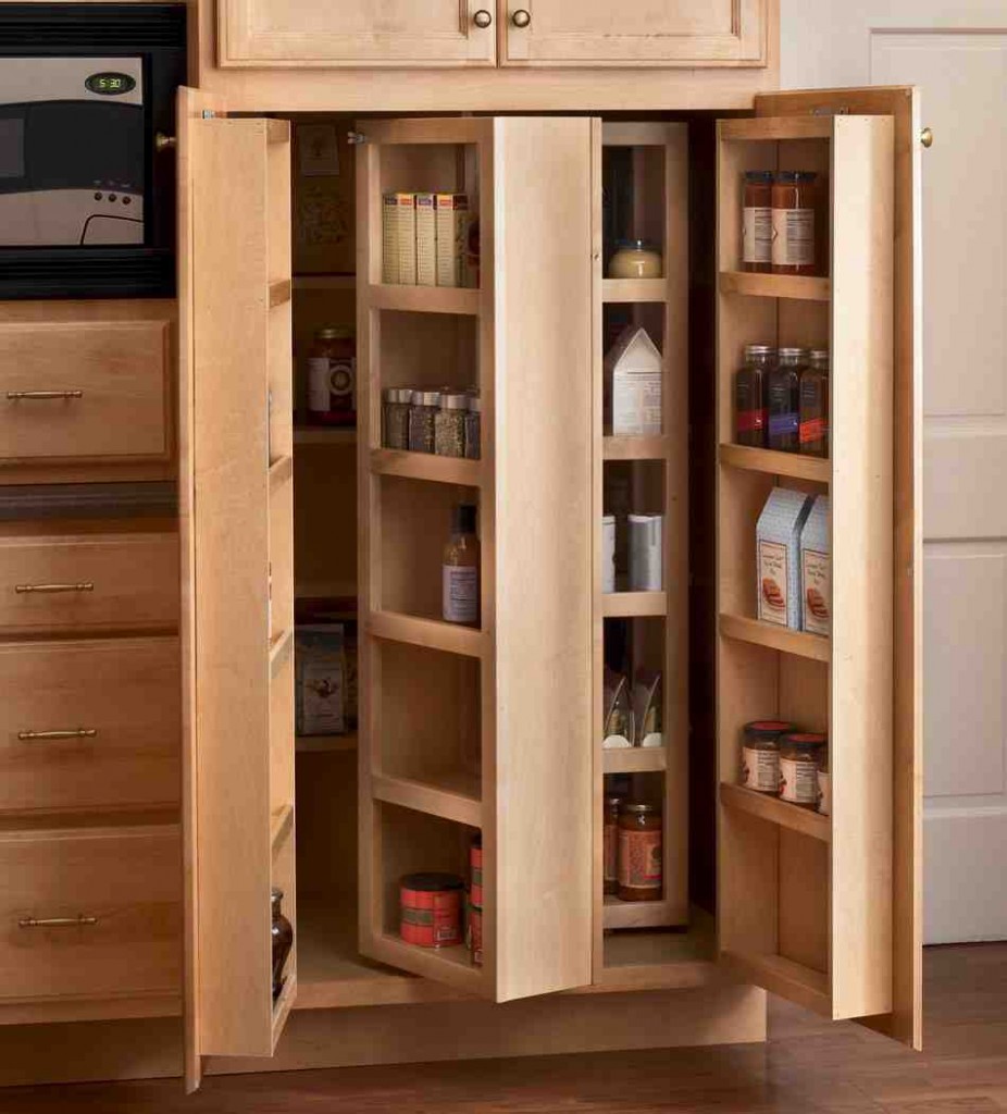 Oak Kitchen Pantry Storage Cabinet