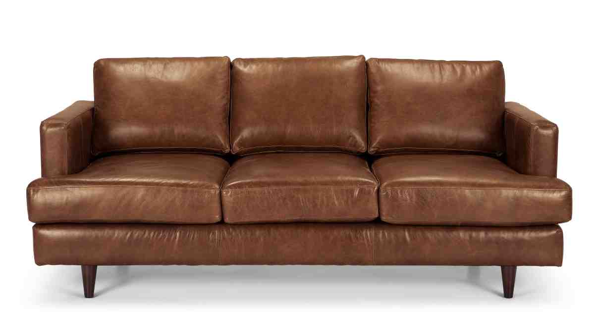 3 seater brown leather sofa ebay