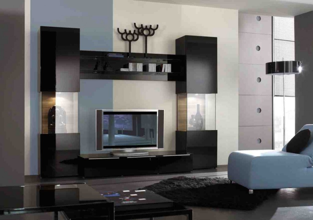 Black Wall Units for Living Room