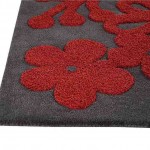 Red and Grey Area Rugs