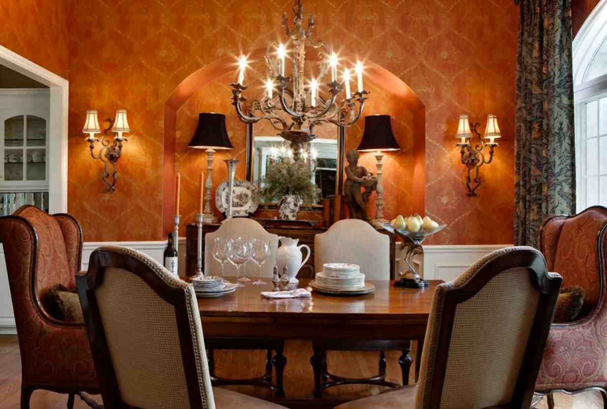 room dining formal decorating elegant rooms color decorate decor orange wall designs brilliant why chateau petit le light walls lighting
