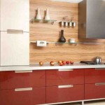 Glossy Red Kitchen Cabinet Glass Floating Shelves Italian Kitchen Design