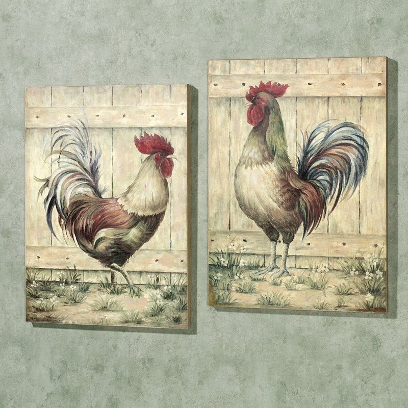rooster french decor country wall chicken kitchen icanhasgif roosters decorating