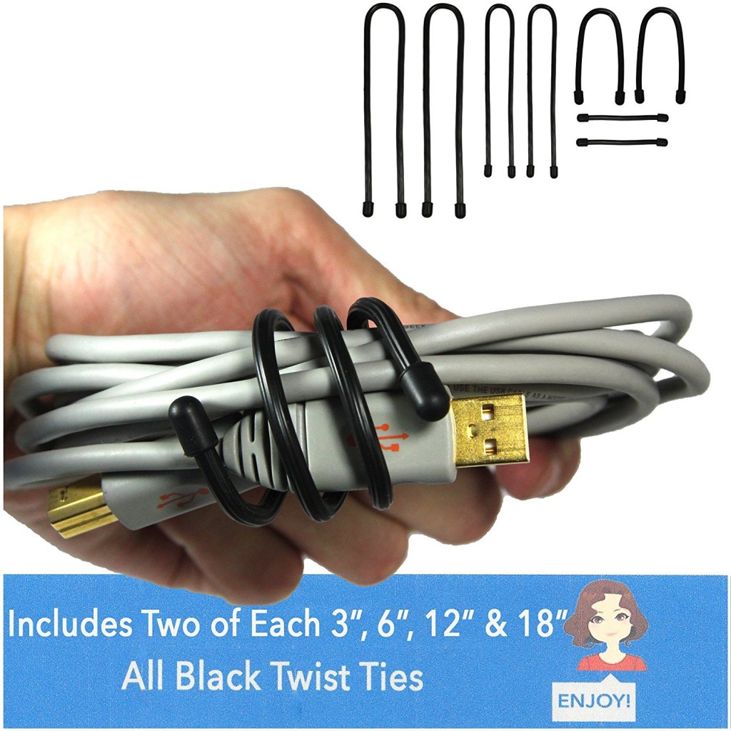 Black Twist Ties