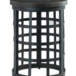 Black Round End Table