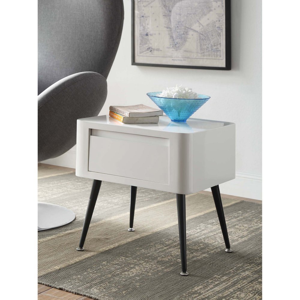 Black And White End Table