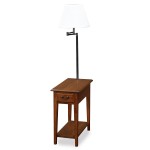 End Table With Attached Lamp