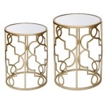 Gold Metal End Table