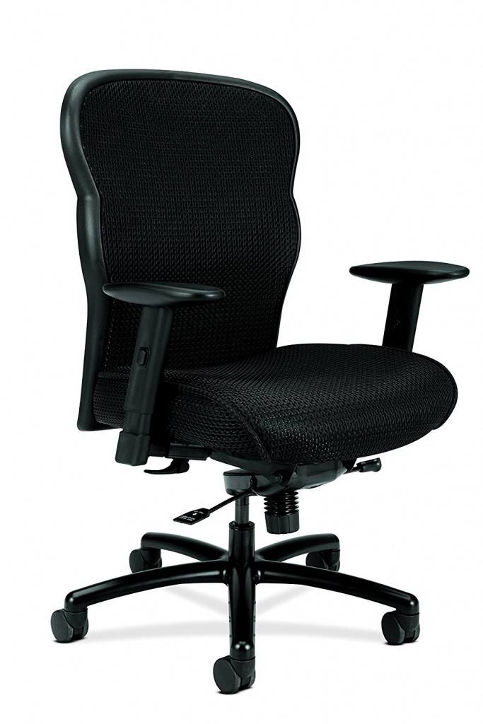 Leather Executive High Back Office Chair With Lumbar Support Black