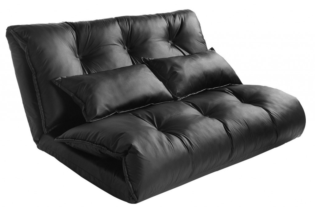 Black Leather Couch With Pillows