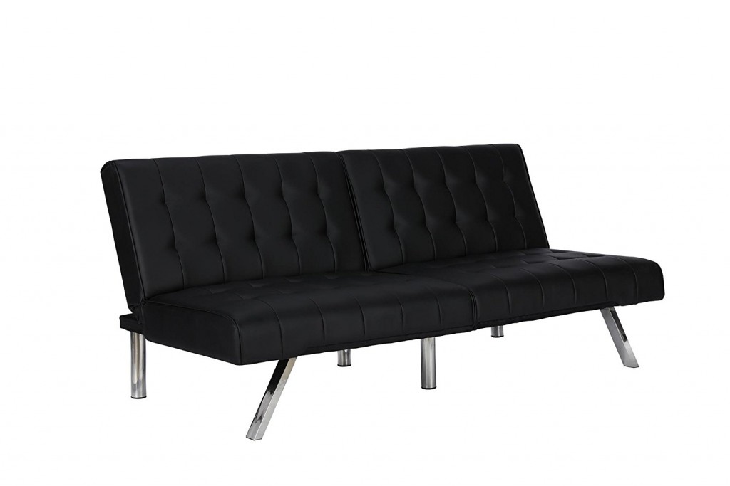 Black Leather Futon Couch