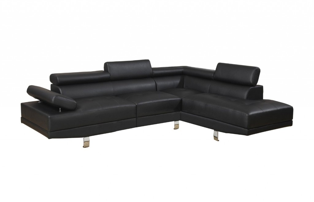 Black Leather Sectional Couch