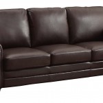 Brown Faux Leather Couch