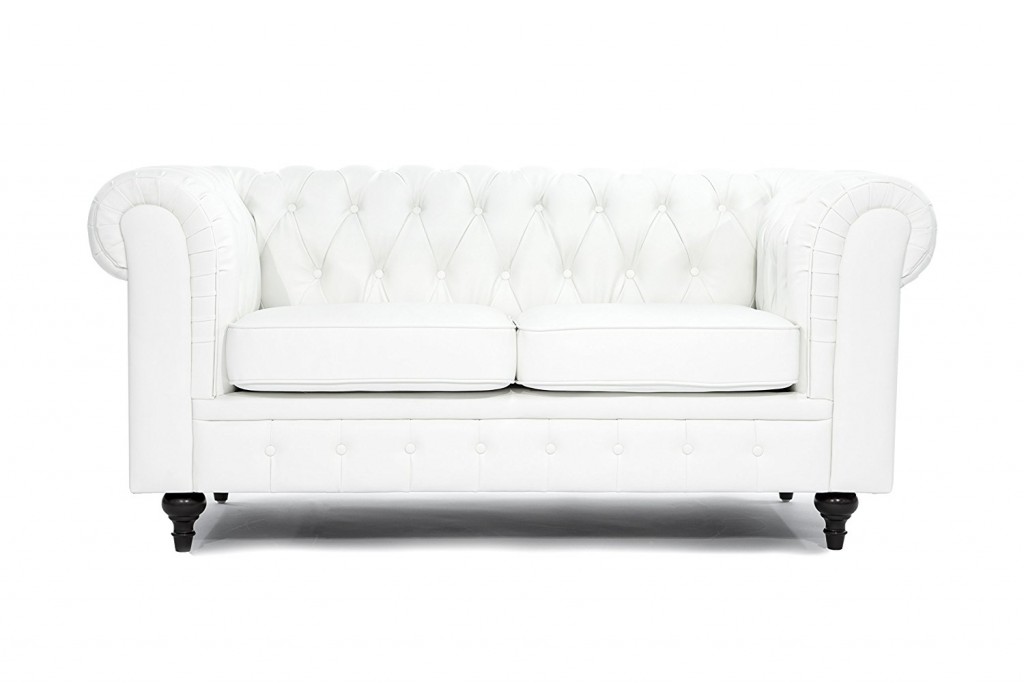 White Leather Sectional Couch