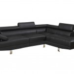 2 Piece Modern Contemporary Faux Leather Sectional Sofa