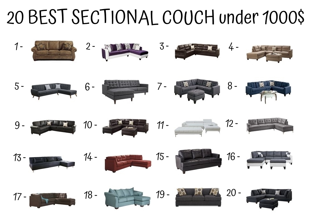 20 Best Sectional Couch Under 1000$