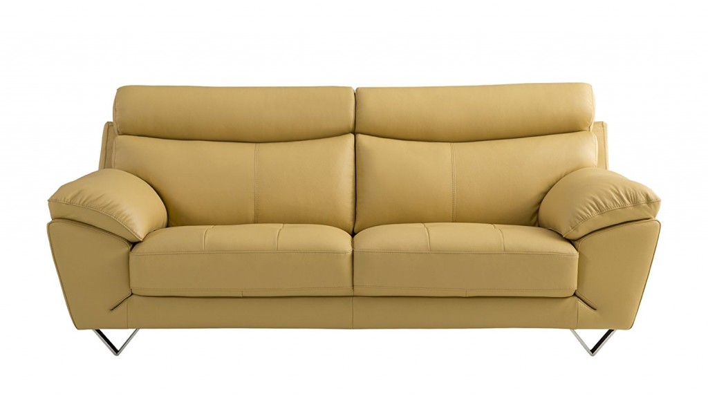 American Eagle Furniture Valencia Collection Italian Grain Leather Living Room Sofa