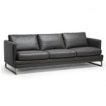 Baxton Studio Dakota Leather Modern Sofa