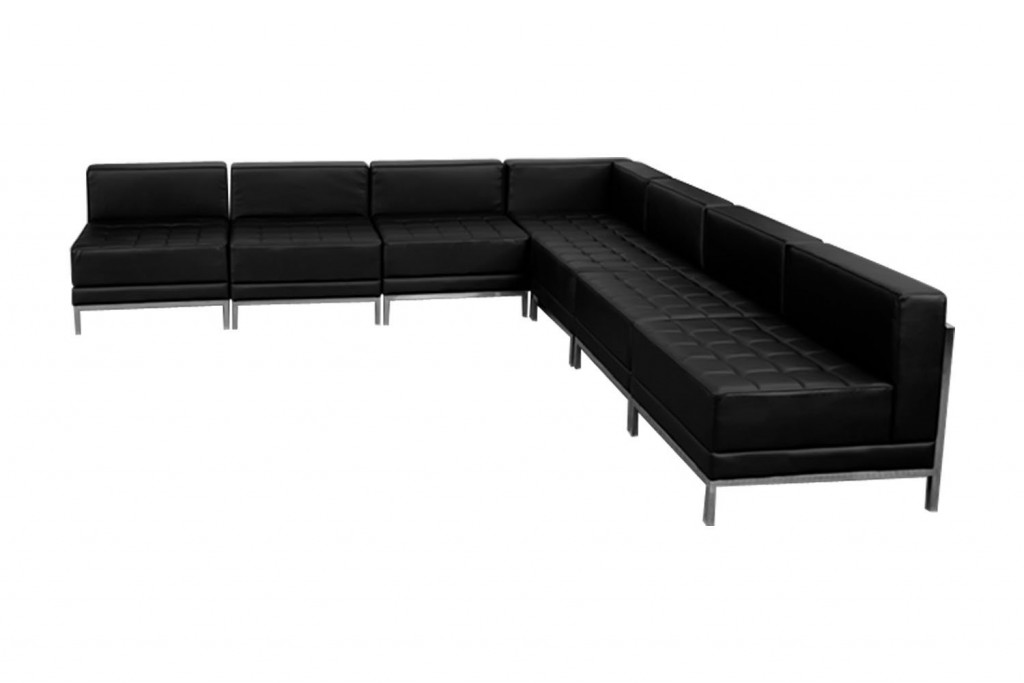 HERCULES Imagination Series Black Leather Sectional