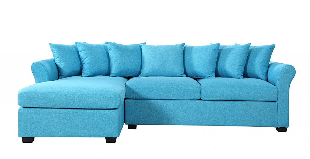 Modern Large Linen Fabric Sectional Sofa